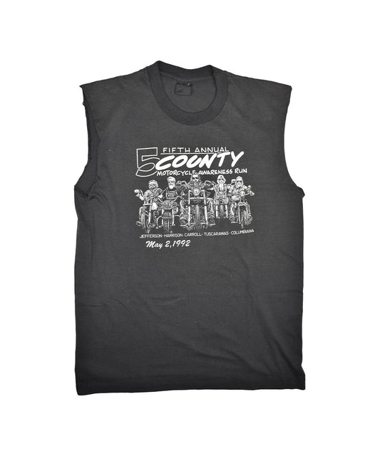 1992 A.B.A.T.E. Fifth Annual County Motorcycle Vintage Tank Top (L)