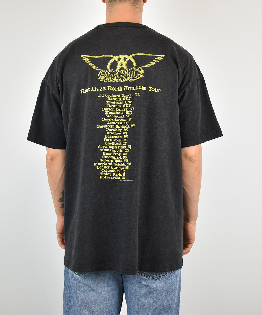 1997 AEROSMITH "Nine Lives" Camiseta Vintage