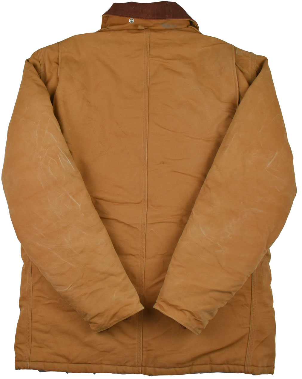 Vintage Carhartt 90s Canvas Trucker Jacket Vintage Carhartt jacket with some stains and little holes allover the piece. The jacket has a good vintage look.
