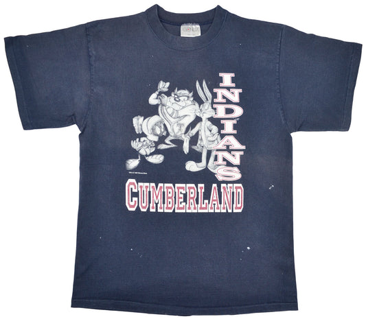 Vintage Warner Bros "Indians Cumberland" 1993 Shirt Vintage Warner Bros "Indians Cumberland" shirt with a super cool front Bugs Bunny, Taz and graphic. The piece have some minor stains due to its age. The shirt has a perfect fade.
