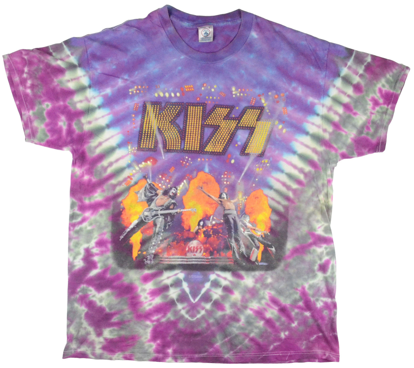 Vintage Band T-Shirt 1998 Kiss Psycho Circus Tie Dye, Camiseta