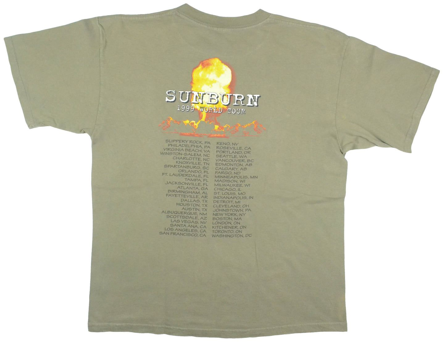Vintage Fuel 1999 "Sunburn" Band Shirt Sunburn was the band's first album. The best song of the project, "Shimmer" reached no. 42 in the Billboard Hot 100. The reissue of the album in 2003 includes two new songs, "King for a Day" and "Walk the Sky". The last one included in the soundtrack of the famous movie Godzilla. The shirt is in excellent condition.