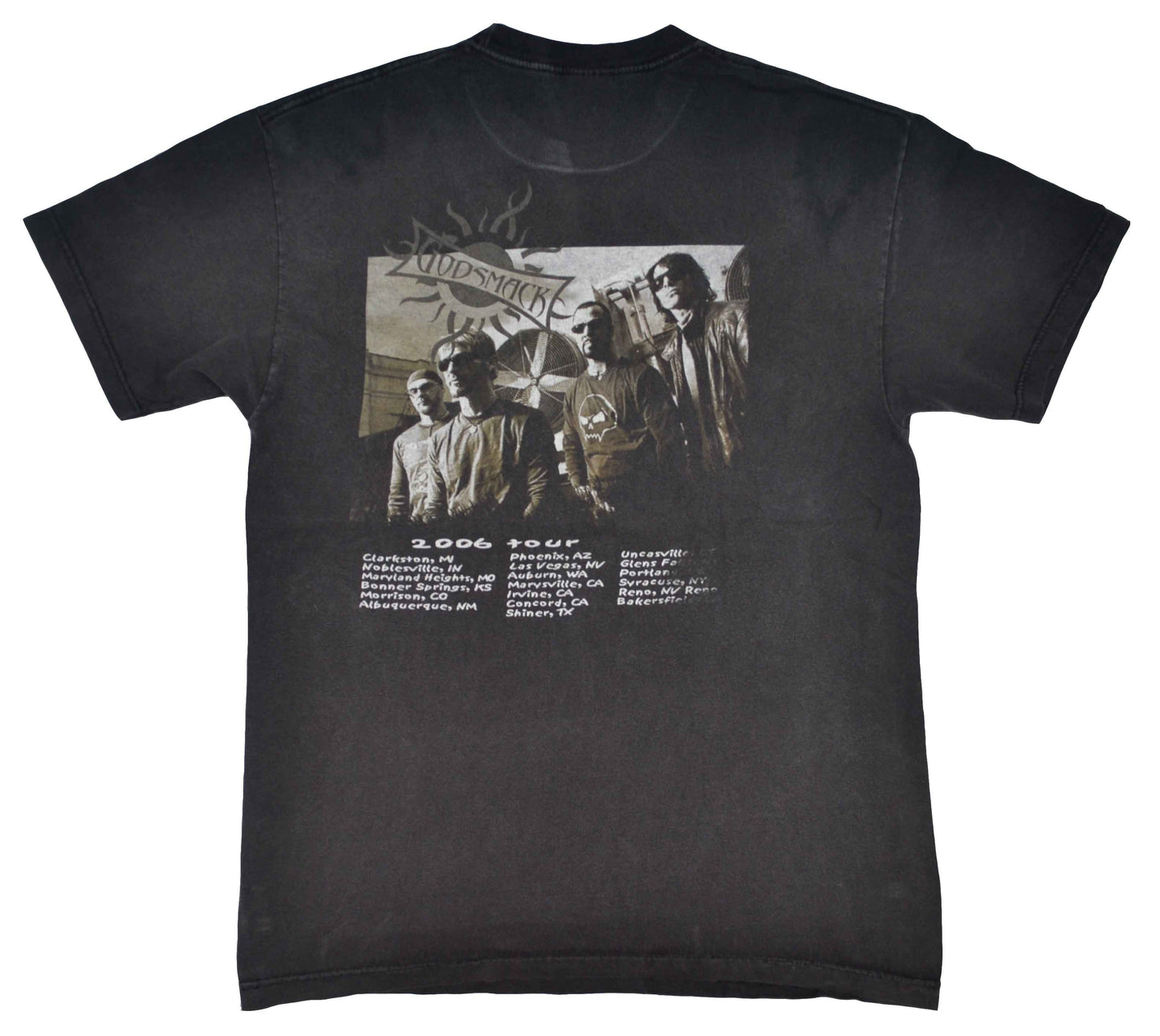 Vintage Band T-Shirt 2006 Godsmack "IV" Godsmack is and American rock band from Lawrence. In 2006, the band released its fourth studio album simply titled IV. The album debuted at no. 1 on the Billboard 200, selling 211,000 copies in its first week. The tee has a perfect fade and a perfect vintage look.
