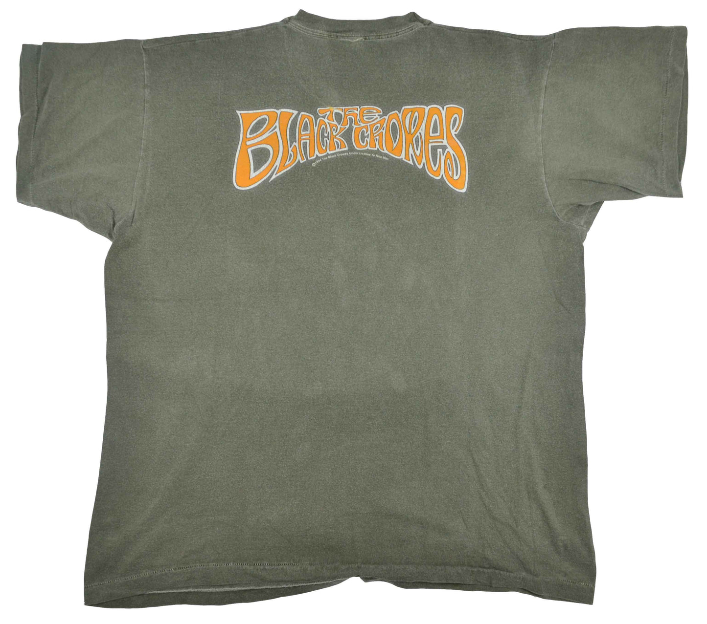Vintage The Black Crowes 1994 Band Shirt The Black Crowes are an American rock band formed in 1984. The band is listed at number 92 on VH1's 100 Greatest Artists of Hard Rock. The readers of Rolling Stone voted them as the Best New American Band in 1990. One of the best songs of the band are Hard to Handle and She Talks to Angels. The has has a good fade and vintage look.