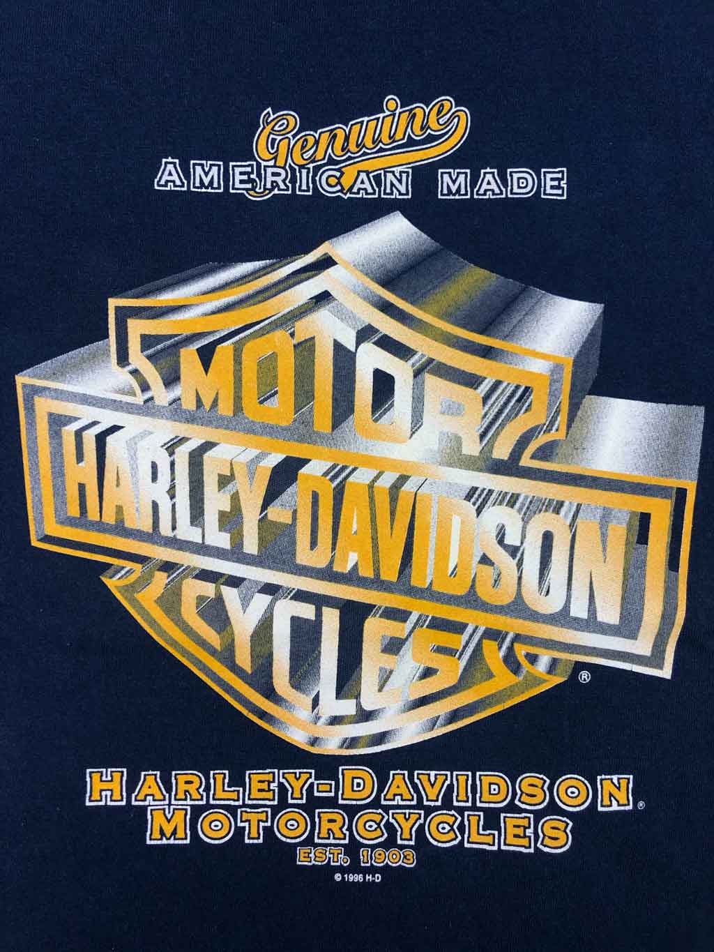 1996 HARLEY DAVIDSON "Genuine" Camiseta Vintage
