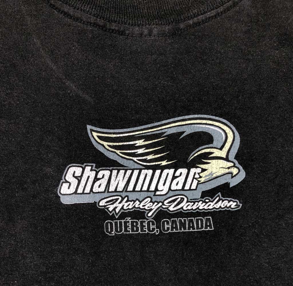 00s HARLEY DAVIDSON "Shawinigan" Camiseta Retro