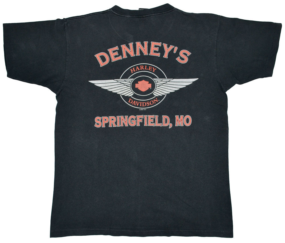 Vintage Harley Davidson 1997 "Mechanic Wolf" Shirt Vintage Harley Davidson shirt with crazy front graphic and cool back details. The shirt has a really good fade and vintage condition.