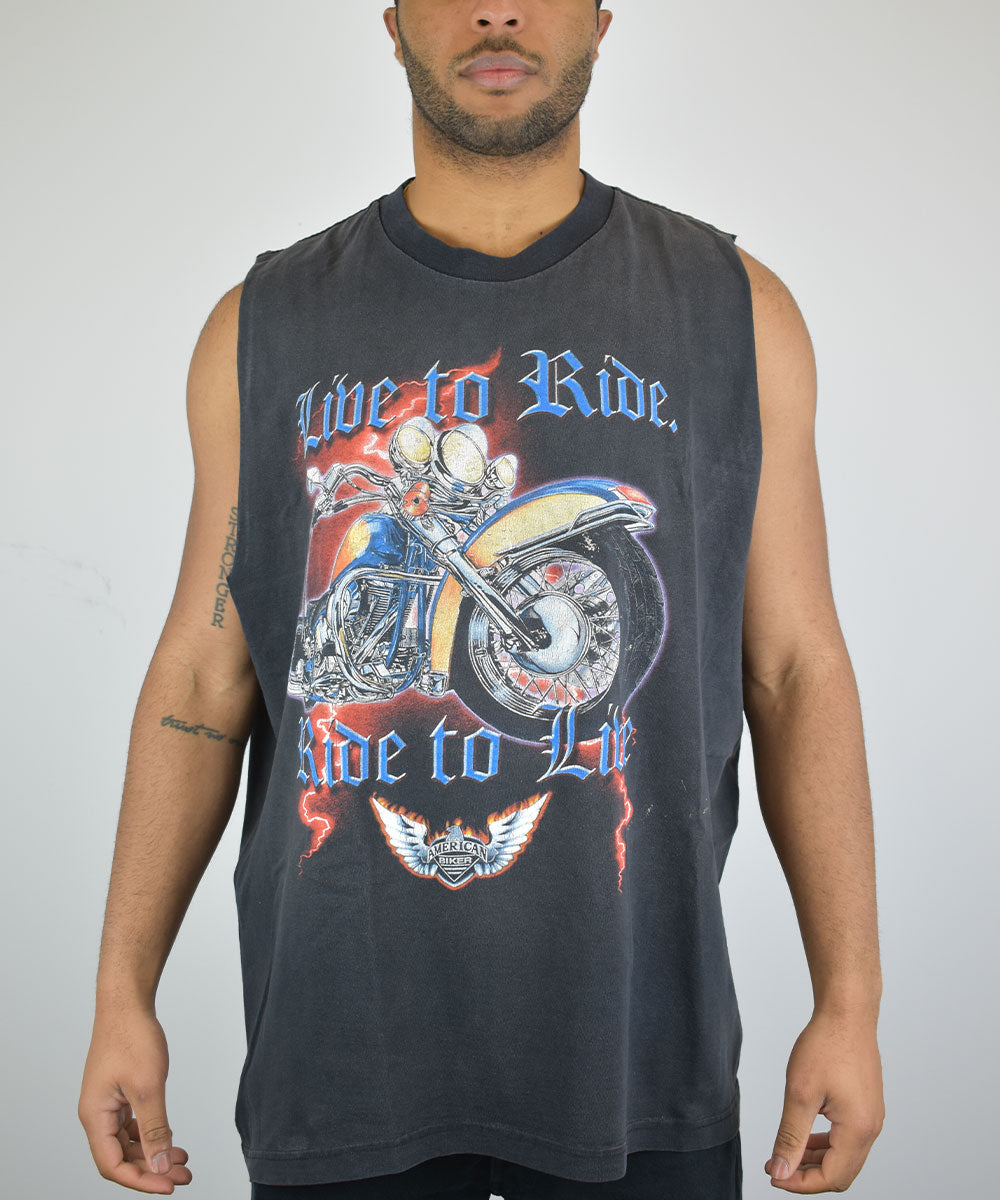 AMERICAN BIKER Vintage Tank Top (XL)