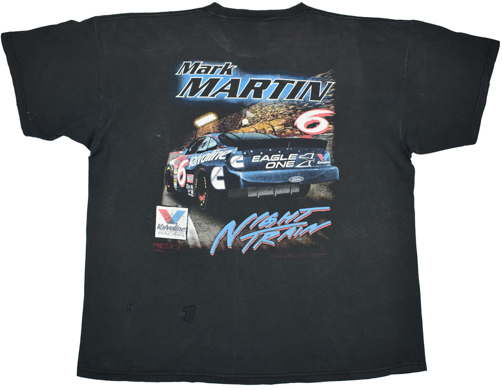 Vintage Nascar 00s Mark Martin "Night Train" Shirt Vintage Nascar shirt from the American drive Mark Martin. The shirt has a really good vintage look and crazy vintage details. Some distressed and stains on the piece. See photos for a detailed look.