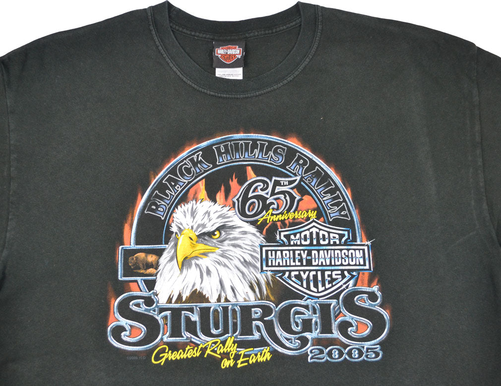 00s HARLEY DAVIDSON "Buffalo Chip" Camiseta Retro