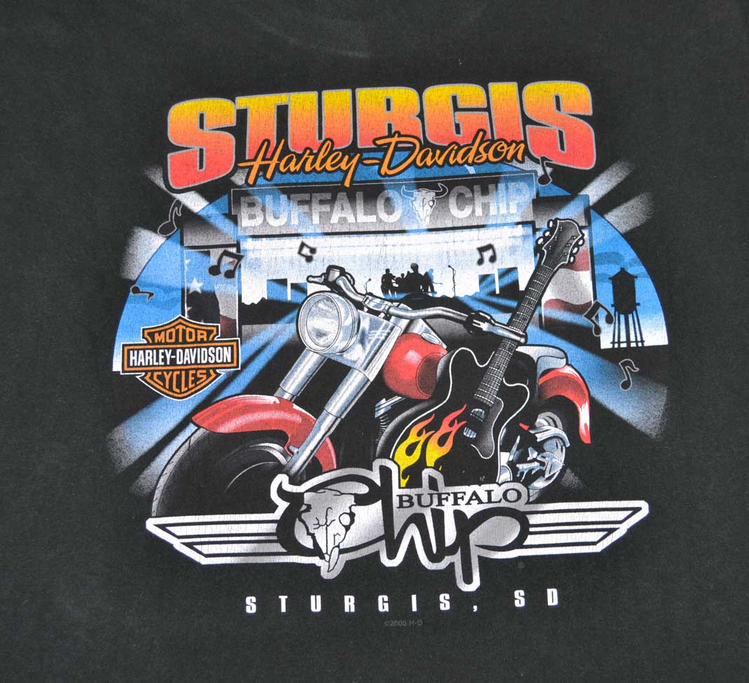 00s HARLEY DAVIDSON "Buffalo Chip" Camiseta Retro