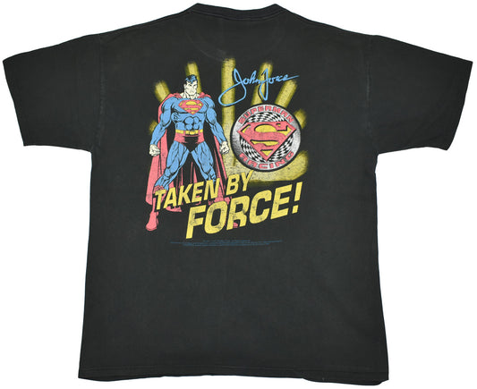 Vintage Nascar 1999 John Force "Taken By Force!" Shirt Vintage Nascar shirt with really cool two sides graphics. The shirt has a really good vintage look. See photos for a detailed look.
