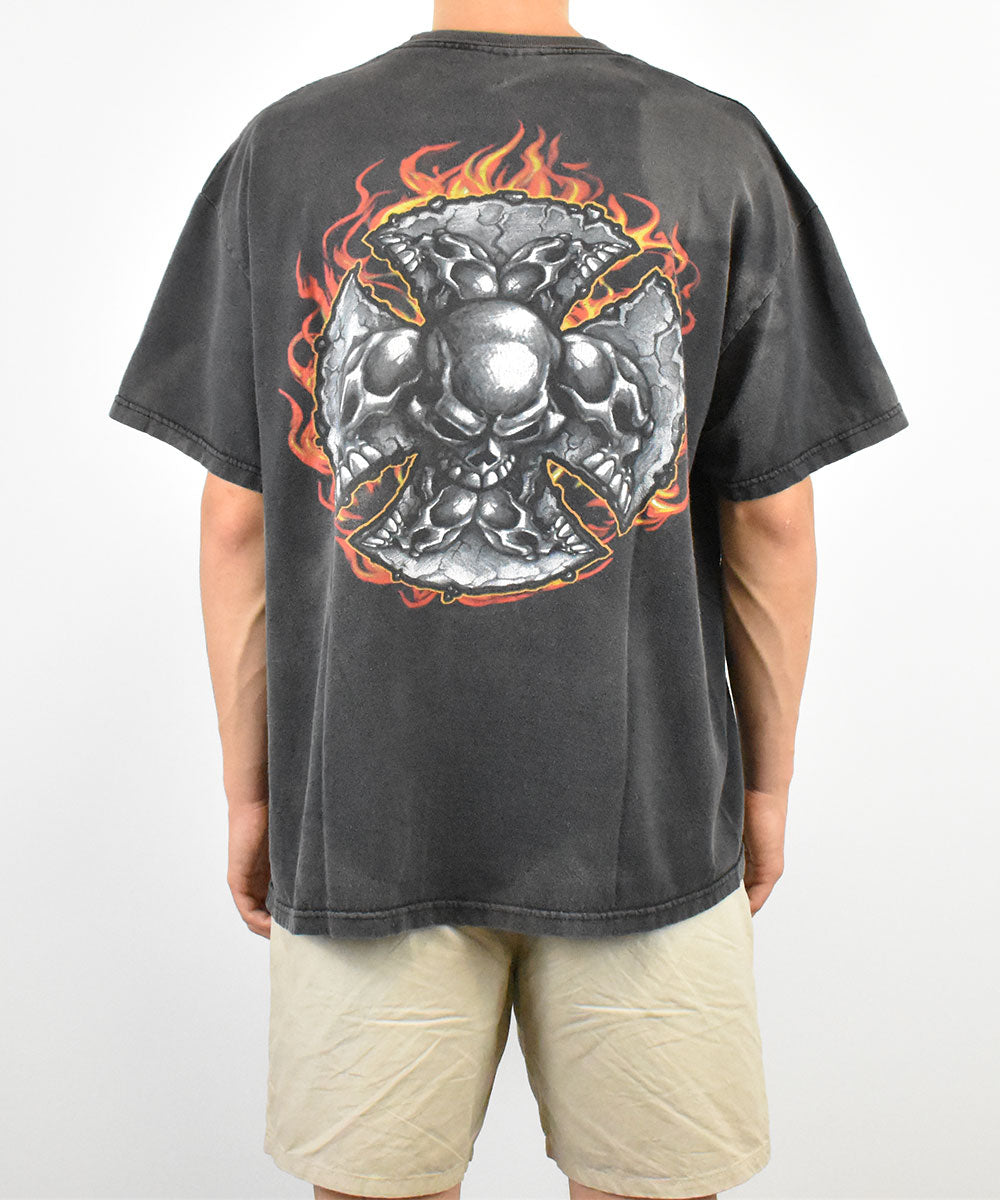 Camiseta Vintage SKULL FLAMES (L)