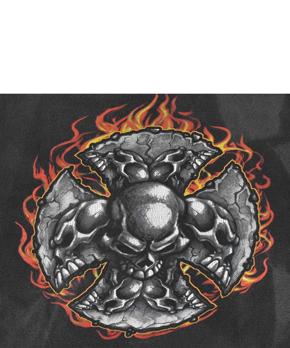 Camiseta Vintage SKULL FLAMES (L)