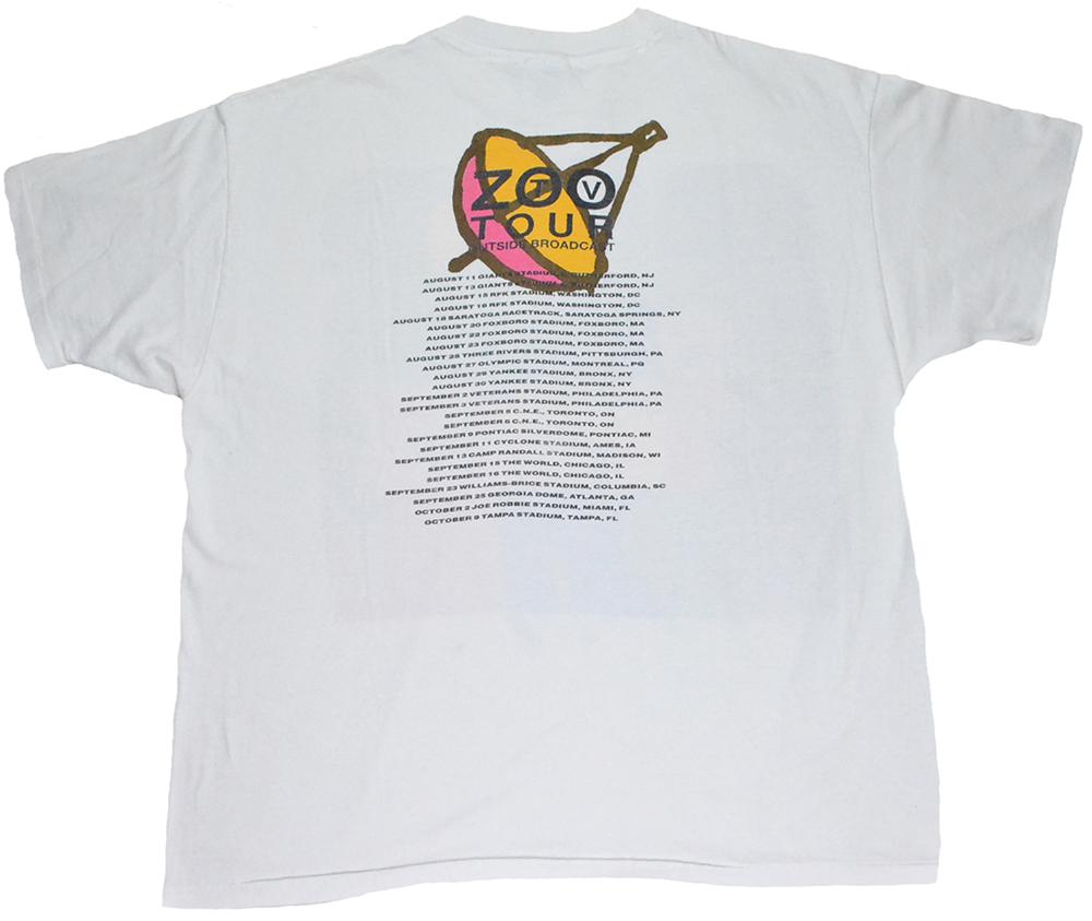 Vintage T-Shirt 1992 U2 "Zoo TV Tour" Outside Broadcast, Camiseta