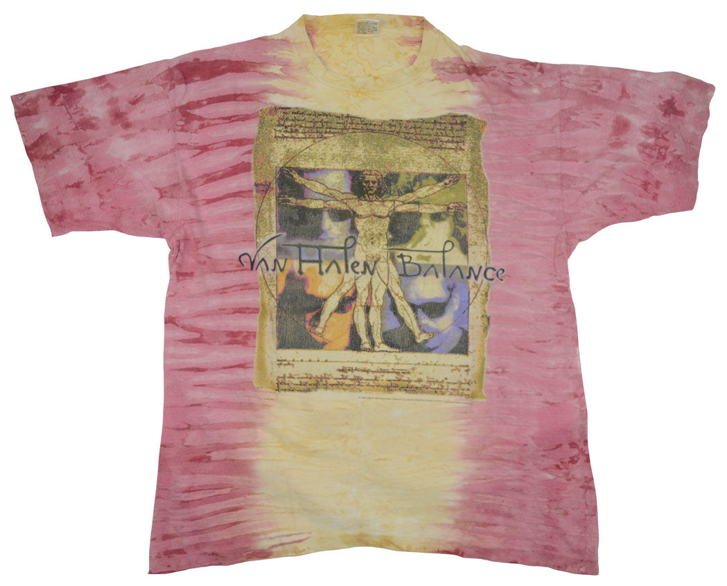 Vintage Van Halen 1995 "Balance Tour" Shirt Tie Dye "It´s always about the music, never about anything else". Balance Tour became the most popular from the band. Collective Soul and Skid Row appeared and opened some shows during the tour.Some little stains. The tee has a good vintage look.