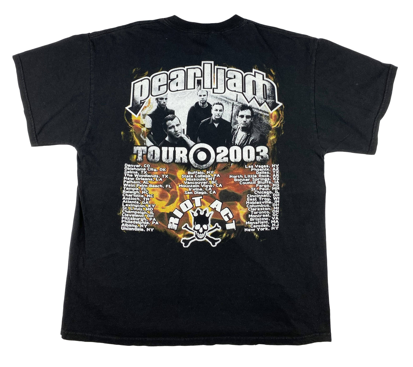 Vintage Band T-Shirt 2003 Pearl Jam "Riot Act Tour", Camiseta