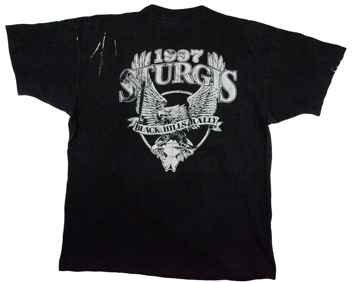Vintage Sturgis Rally 1997 Shirt The Sturgis Motorcycle Rally is one of the most famous American motorcycle rallies held annually in Sturgis, South Dakota. It was begun in 1938 by a group of Indian Motorcycle riders. The tee has a perfect fade and vintage look.