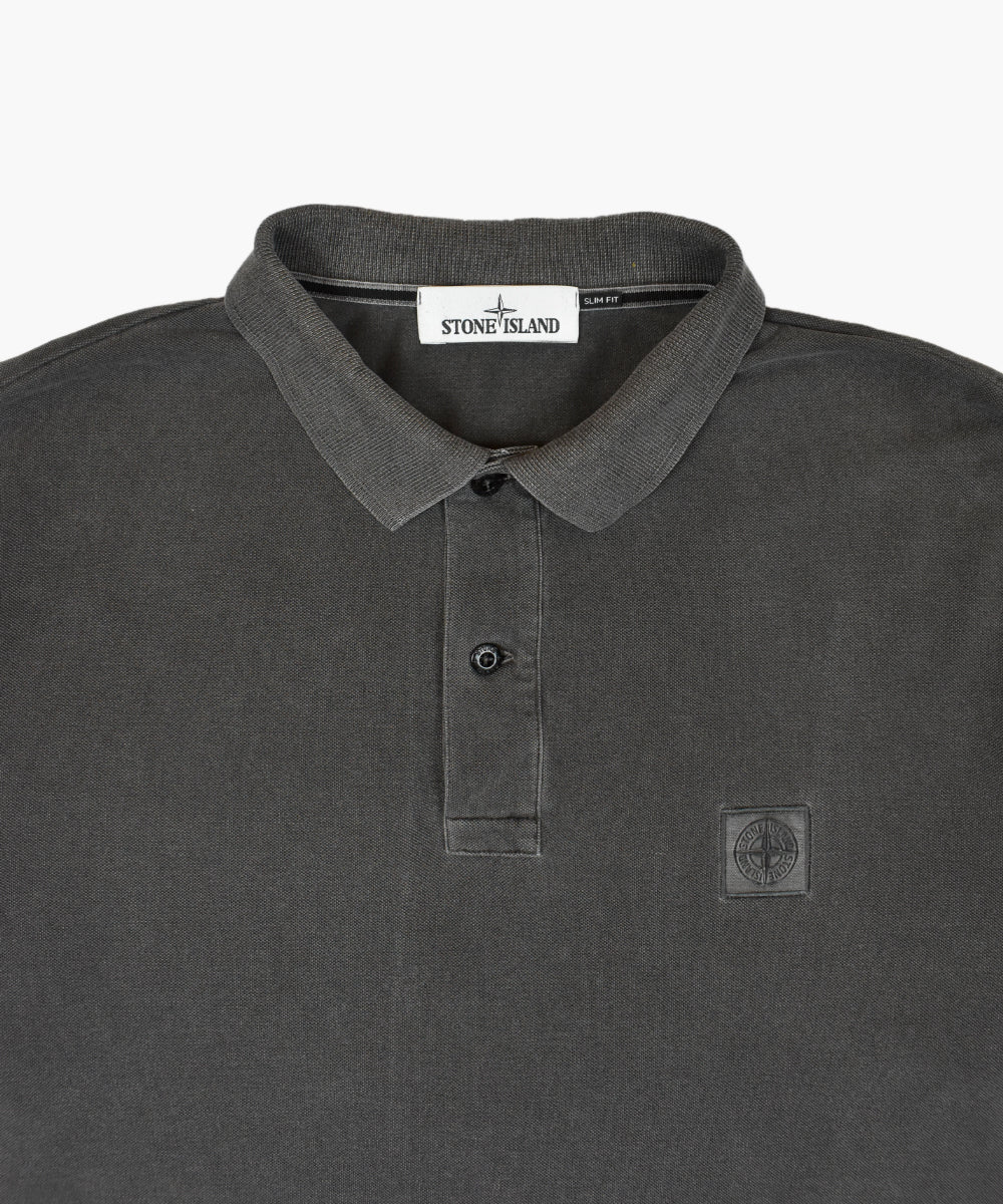 Stone island store grey polo shirt