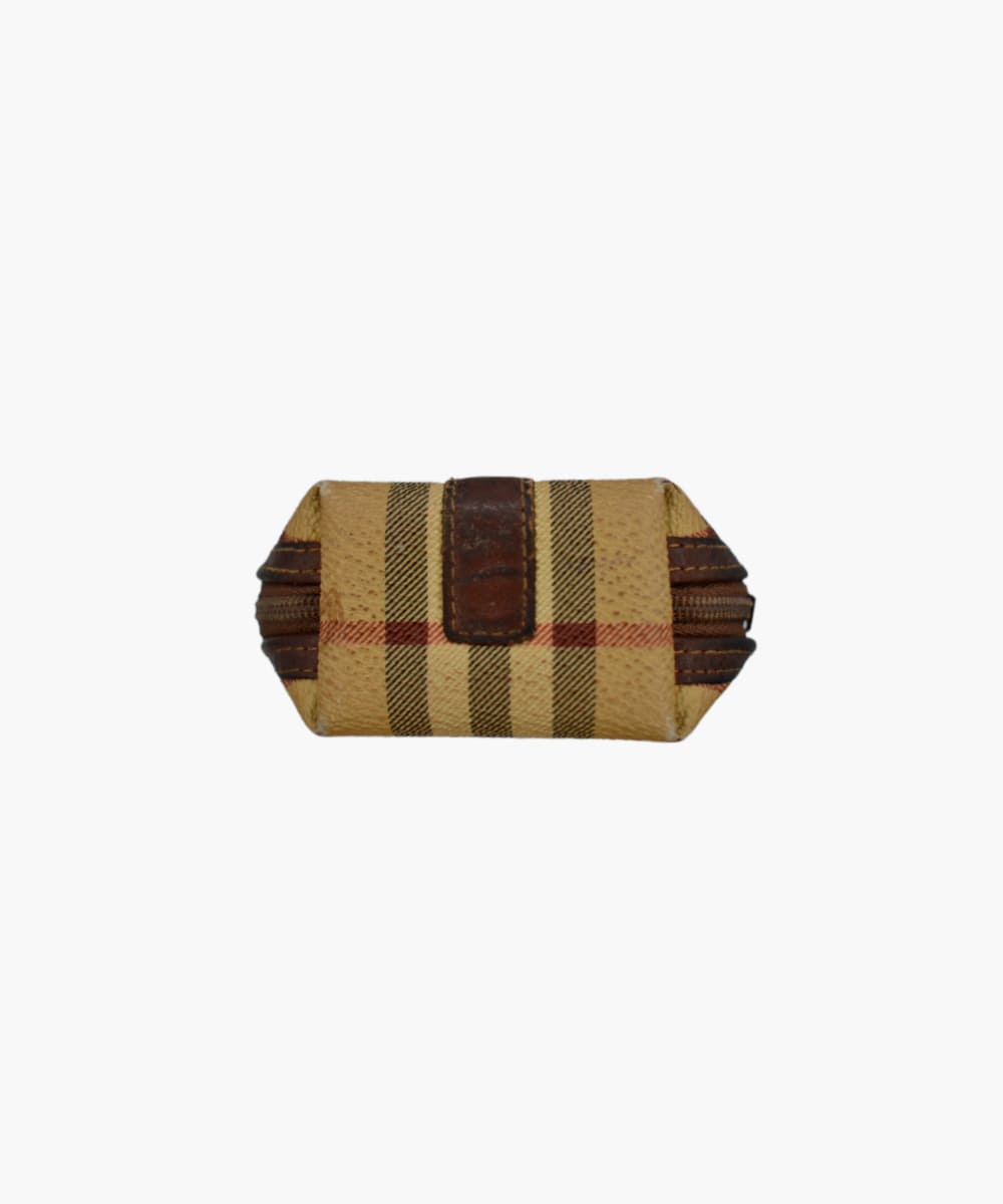 Vintage Burberry Nova Check Monogram Coin Purse 1990s TWOVAULT