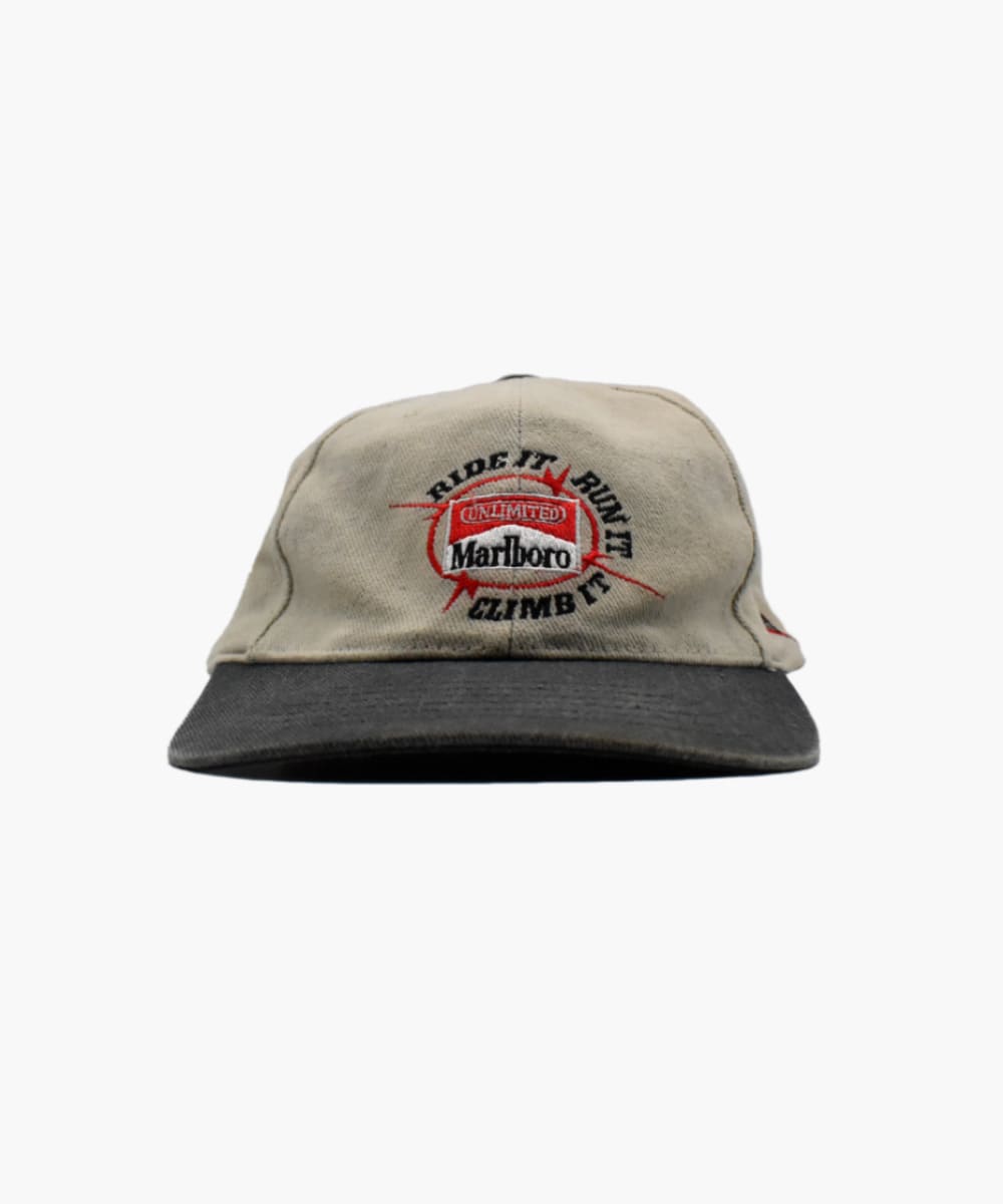 90s Marlboro Unlimited キャップ ヴィンテージ ホワイト ▷ Vintage Marlboro Unlimited Cap 1990s – TWOVAULT