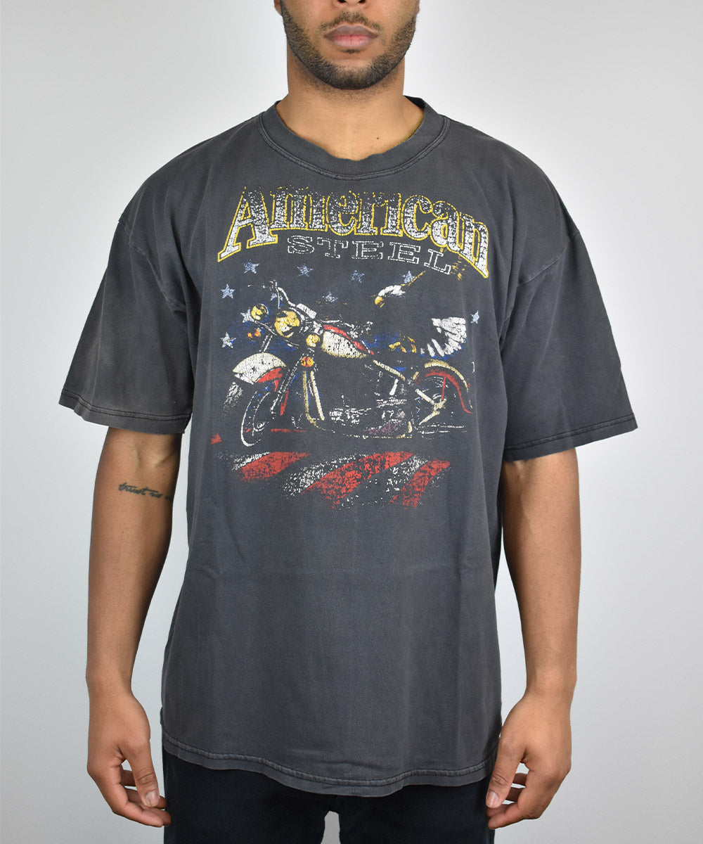 Camiseta Vintage AMERICAN STEEL MOTOCICLETA (L)