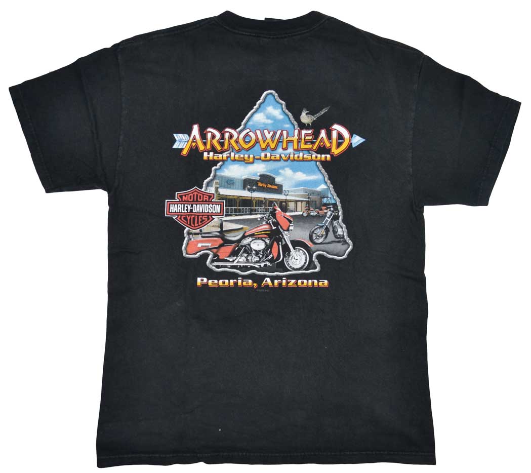 00s HARLEY DAVIDSON "Arrowhead" Camiseta Retro