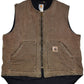 Vintage Carhartt 90s Work Vest  Vintage Carhartt vest with a really cool vintage look. The vest has some holes and stains allover the piece.