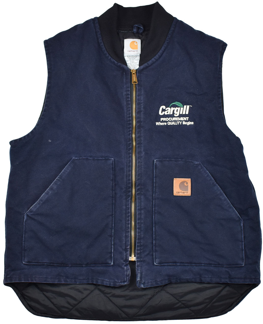 Vintage Carhartt 90s "Cargill" Work Vest  Vintage Carhartt work vest with a super cool vintage look. The piece has some stains, no important holes. The vest has a really good vintage condition.