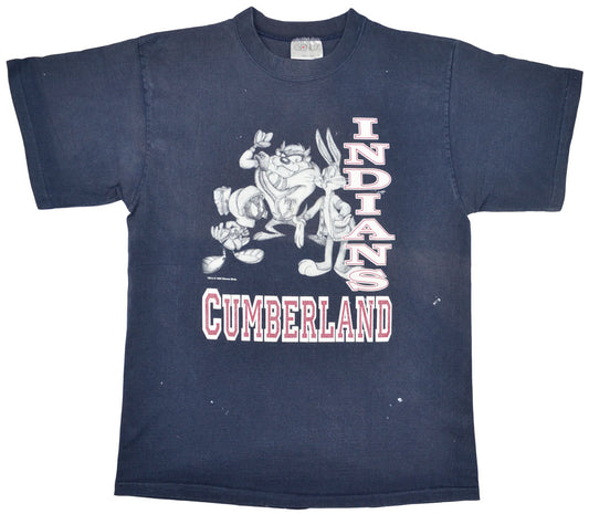 Vintage Warner Bros "Indians Cumberland" 1993 Shirt  Vintage Warner Bros "Indians Cumberland" shirt with a super cool front Bugs Bunny, Taz and graphic. The piece have some minor stains due to its age. The shirt has a perfect fade. 
