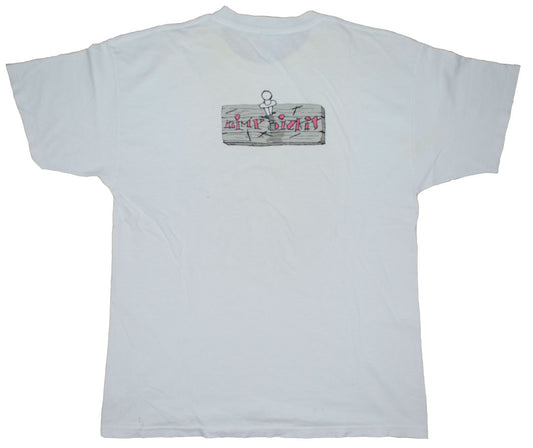 Vintage Limp Bizkit 1998 "Three Dollar Bill, Yall$" Band Shirt  Three Dollar Bill, Yall$ was the debut album by American rap rock band Limp Bizkit. The best and more groundbreaking songs of the album are Counterfeit and Faith. The album went double platinum in 2001. The tee has a really good fade and vintage look. Minor distress on the neck.