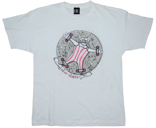 Vintage Limp Bizkit 1998 "Three Dollar Bill, Yall$" Band Shirt  Three Dollar Bill, Yall$ was the debut album by American rap rock band Limp Bizkit. The best and more groundbreaking songs of the album are Counterfeit and Faith. The album went double platinum in 2001. The tee has a really good fade and vintage look. Minor distress on the neck.