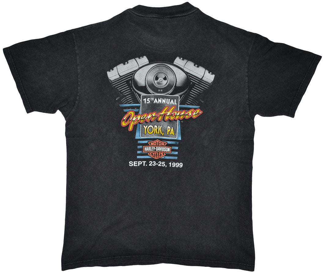 Vintage Harley Davidson 1999 "15th Annual Open House" Motorcycle Shirt