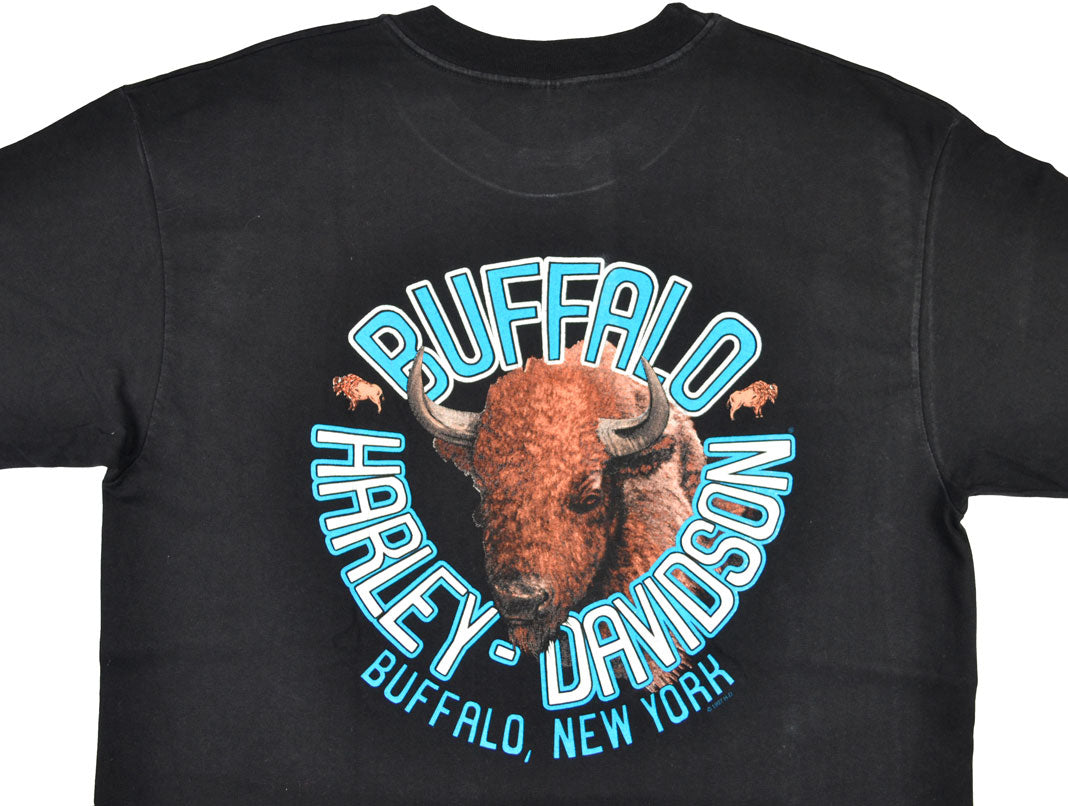 90s HARLEY DAVIDSON "Buffalo NY" Camiseta Vintage