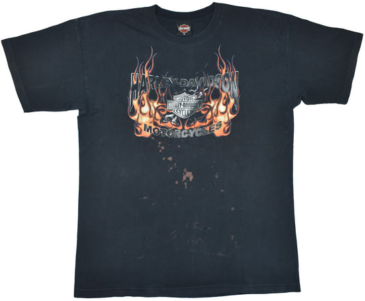 Vintage Harley Davidson 00s "Thunderbolt" Shirt Vintage Harley Davidson shirt with a super cool vintage look. The shirt has some stains allover the piece. See photos for a detailed look.