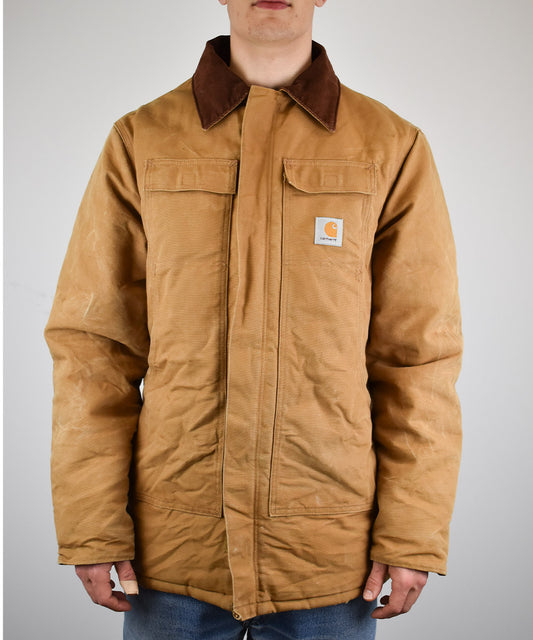 90s CARHARTT Canvas Trucker Vintage Jacket (Castaño Claro)