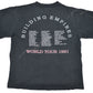 Vintage Queensrÿche 1991 "Building Empires" Tour Shirt  The "Building Empire Tour" supported the fourth full-length studio album by Queensrÿche, Empire. The album stands as Queensrÿche's most commercially successful release, reaching triple-platinum status. The album won a 1991 Northwest Area Music Award for Best Metal Recording. Some stains at the back. The tee has a really good fade and vintage look.