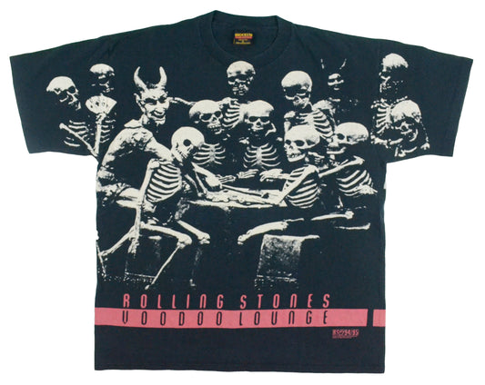 Vintage Band T-Shirt 1994 Rolling Stones Voodoo Lounge Skeleton, Camiseta