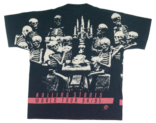 Vintage Band T-Shirt 1994 Rolling Stones Voodoo Lounge Skeleton, Camiseta