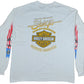 Retro Harley Davidson 2003 "Black Hills Rally" Long-Sleeve Shirt  Retro Harley Davidson Long-Sleeve shirt with a cool front graphic and details allover the piece. The shirt has a good vintage look. 