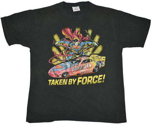 Vintage Nascar 1999 John Force "Taken By Force!" Shirt  Vintage Nascar shirt with really cool two sides graphics. The shirt has a really good vintage look. See photos for a detailed look.