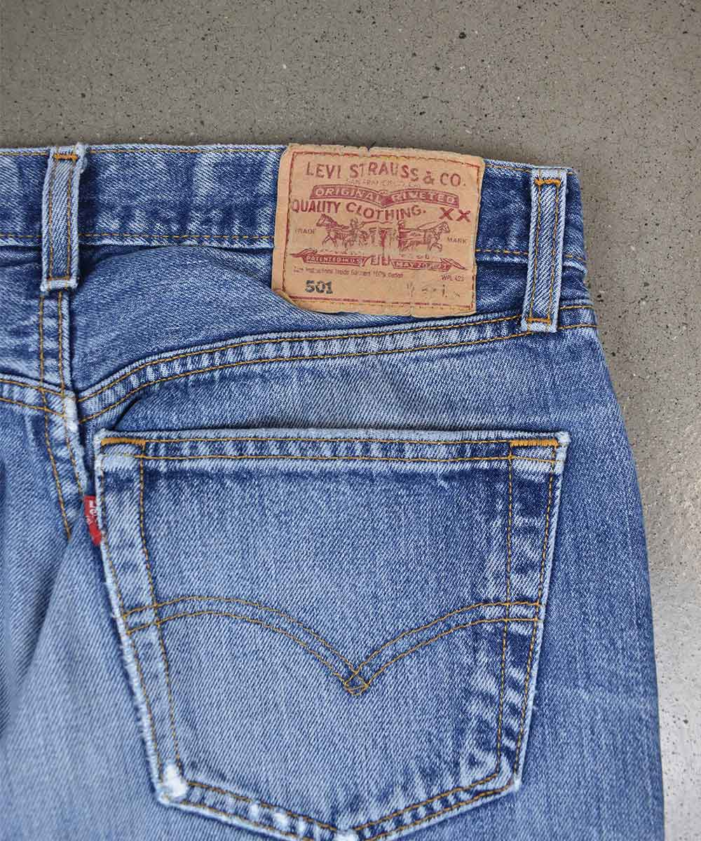 Mens Levis Strauss Original Riveted Jeans Size 31/34