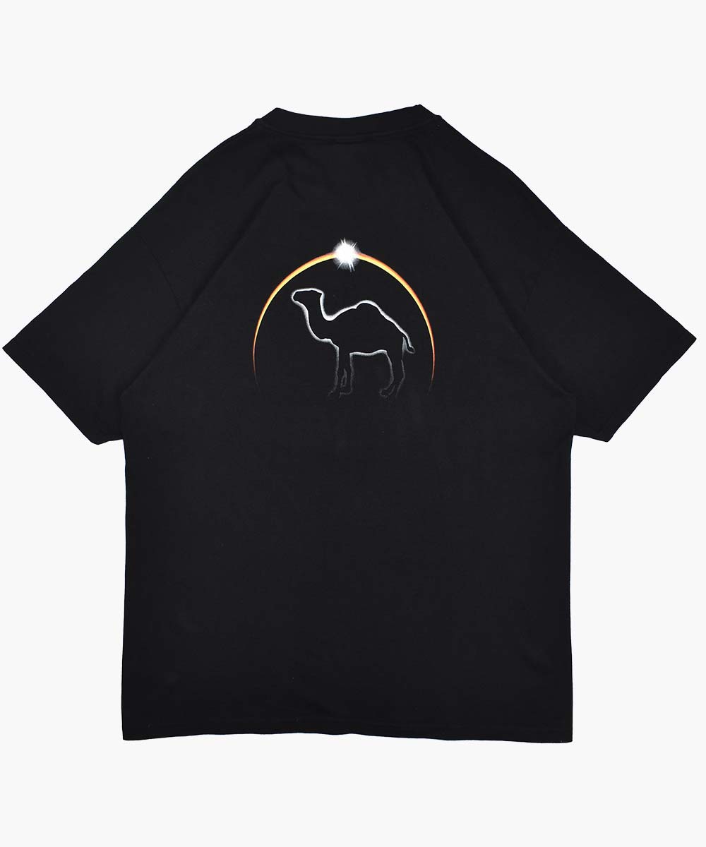 90s vintage CAMEL Black T-shirts 墨黒 fade Vintage 90's Camel Cigarettes Pocket T-shirt – DESERT MOSS VINTAGE