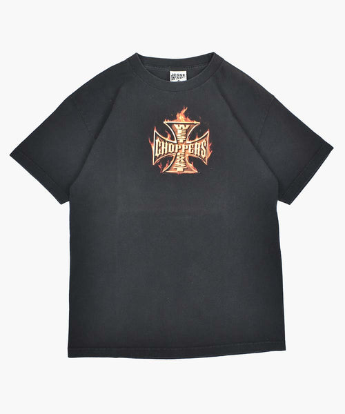 90s WEST COAST CHOPPERS Tシャツ 黒 ブラック L ▷ Vintage West Coast Choppers T-Shirt 1990s | TWOVAULT