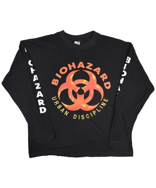 ▷ Vintage Biohazard Long-Sleeve T-Shirt 90s | Two Vault – TWOVAULT