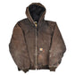 90s CARHARTT Vintage Hooded Work Jacket (Oliva)
