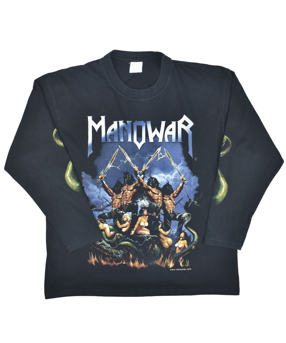 Camiseta de manga larga MANOWAR de los años 2000 (L)