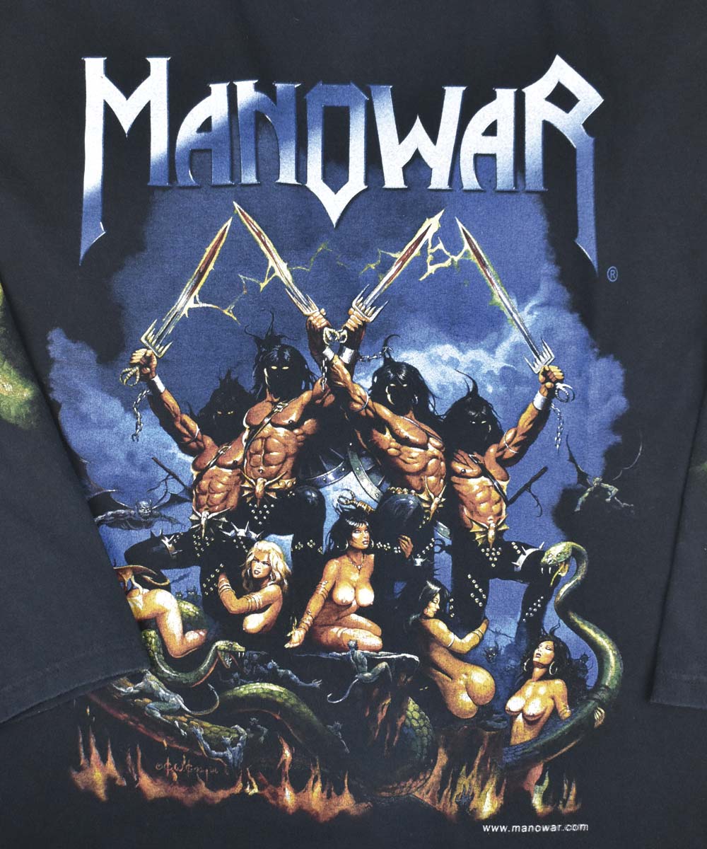 Camiseta de manga larga MANOWAR de los años 2000 (L)