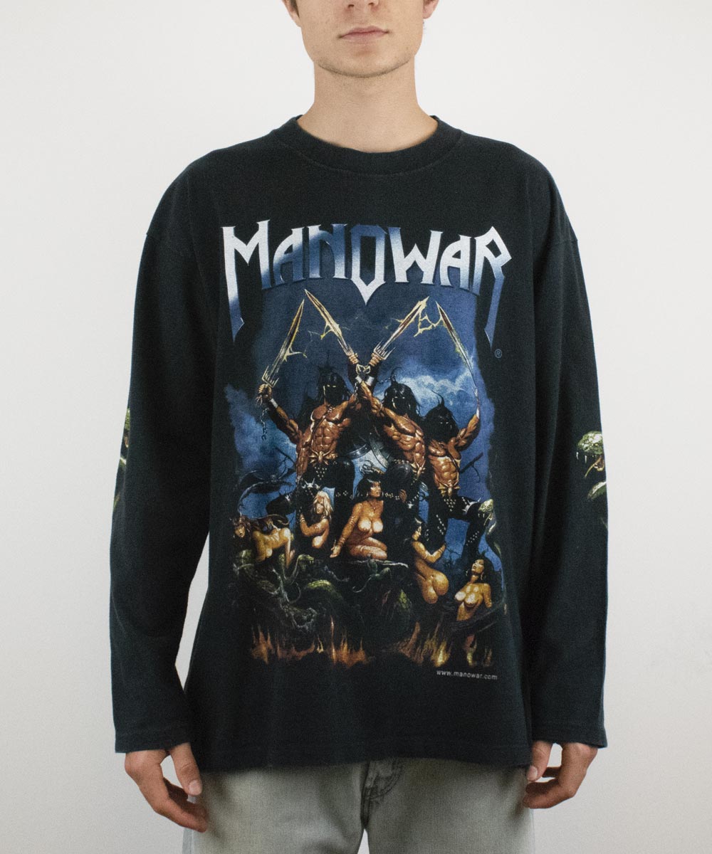 2000s MANOWAR Long-Sleeve T-Shirt (L)