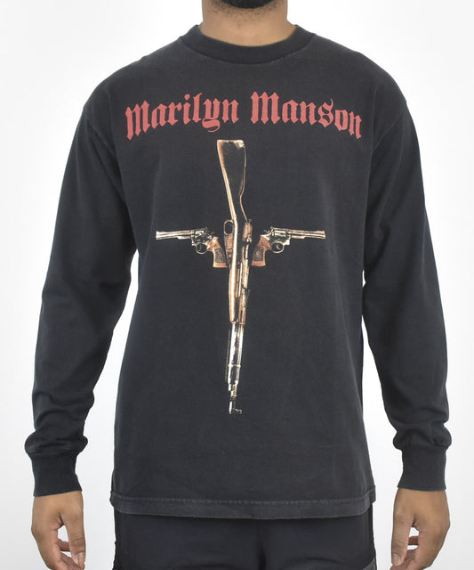2000 MARILYN MANSON Camiseta vintage de manga larga (L)